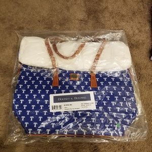 Dooney &Bourke Texas Rangers zip top tote